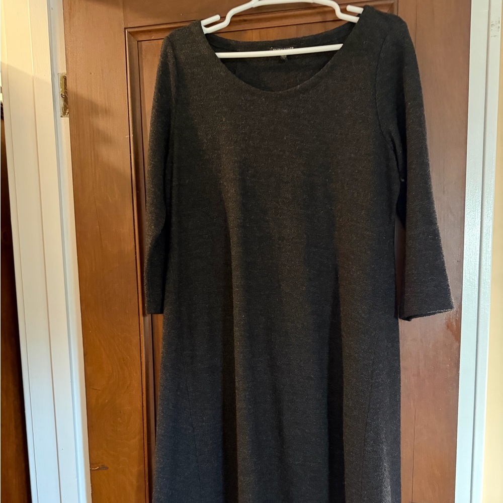 Classic Eileen Fisher Wool Midi Dress
